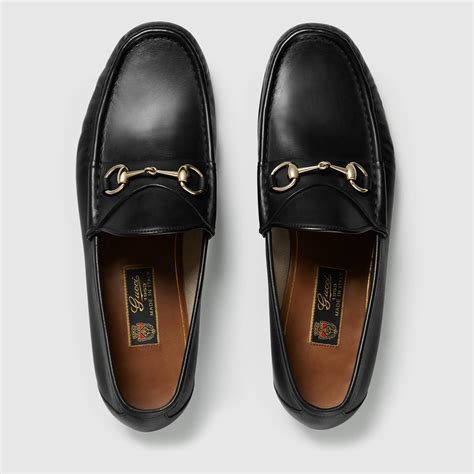 mens black gucci loafers|men's gucci bit loafer.